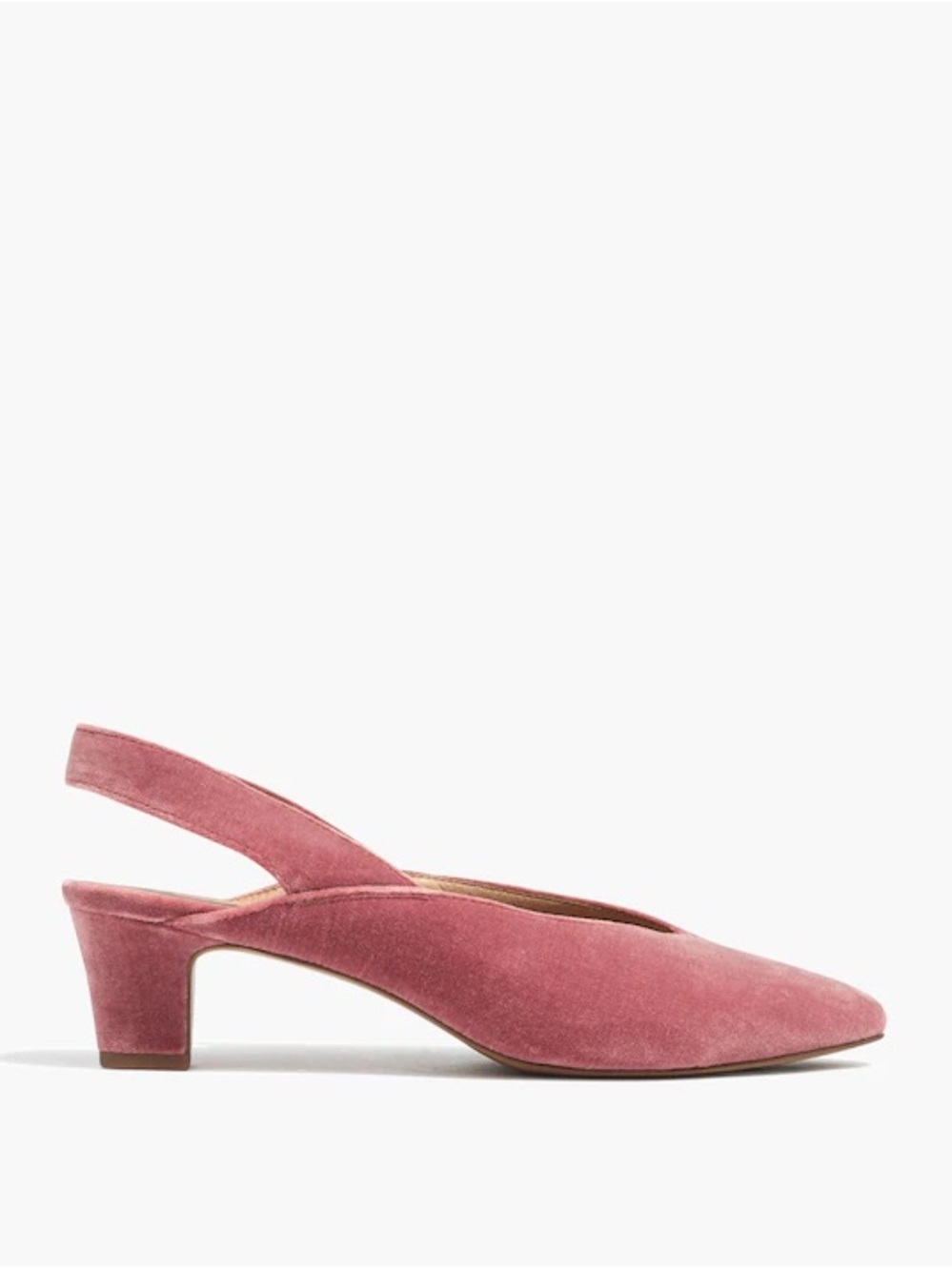 Madewell Etta Slingback Pump in Velvet Pink - Picture 2 of 8